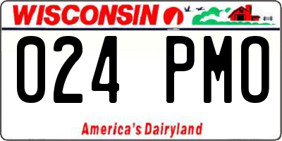 WI license plate 024PMO