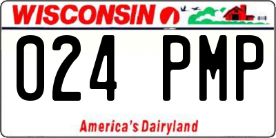 WI license plate 024PMP
