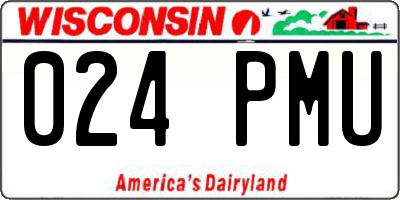 WI license plate 024PMU