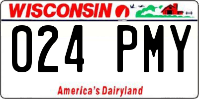WI license plate 024PMY