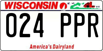 WI license plate 024PPR