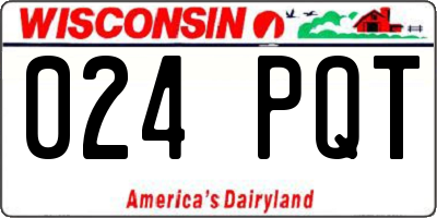 WI license plate 024PQT