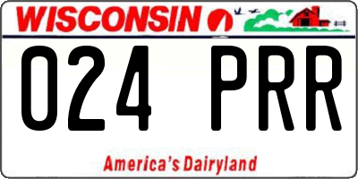 WI license plate 024PRR