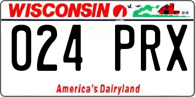 WI license plate 024PRX