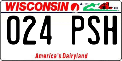 WI license plate 024PSH
