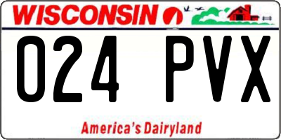 WI license plate 024PVX
