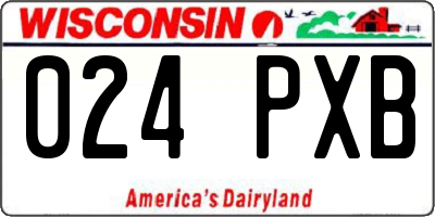 WI license plate 024PXB