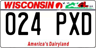 WI license plate 024PXD