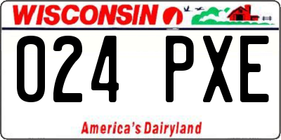 WI license plate 024PXE