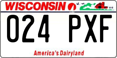 WI license plate 024PXF