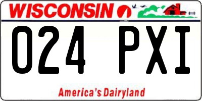 WI license plate 024PXI