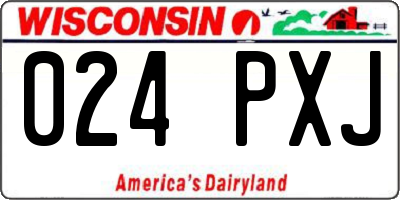 WI license plate 024PXJ