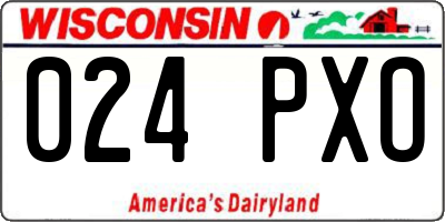 WI license plate 024PXO