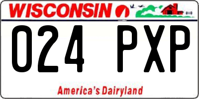 WI license plate 024PXP