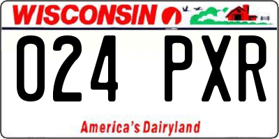 WI license plate 024PXR