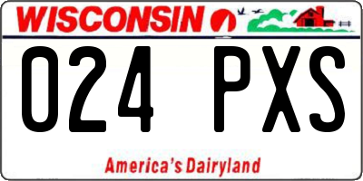 WI license plate 024PXS