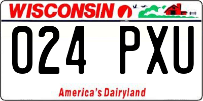 WI license plate 024PXU
