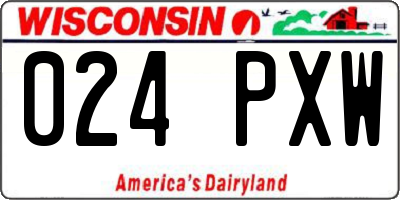 WI license plate 024PXW