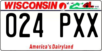 WI license plate 024PXX