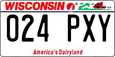 WI license plate 024PXY