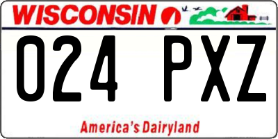 WI license plate 024PXZ
