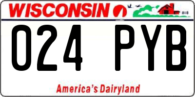 WI license plate 024PYB