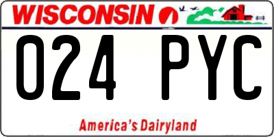 WI license plate 024PYC