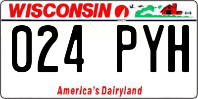 WI license plate 024PYH