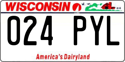 WI license plate 024PYL