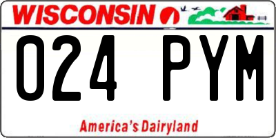 WI license plate 024PYM