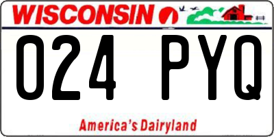 WI license plate 024PYQ