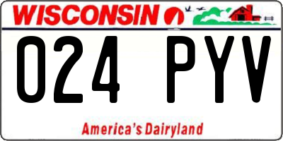 WI license plate 024PYV