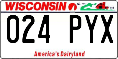 WI license plate 024PYX