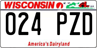 WI license plate 024PZD