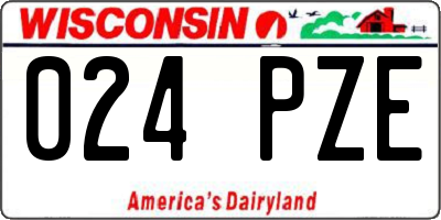 WI license plate 024PZE