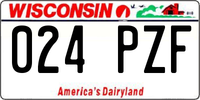 WI license plate 024PZF
