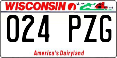 WI license plate 024PZG