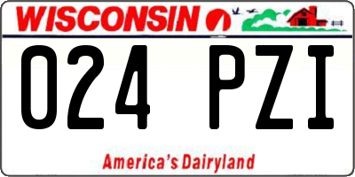 WI license plate 024PZI
