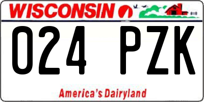 WI license plate 024PZK