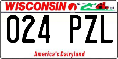 WI license plate 024PZL