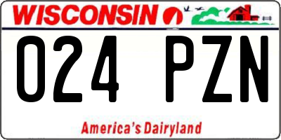WI license plate 024PZN