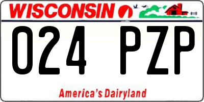 WI license plate 024PZP