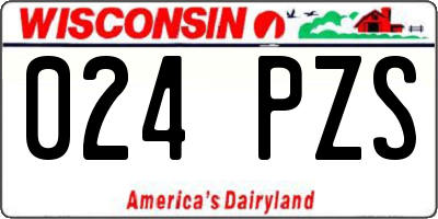 WI license plate 024PZS