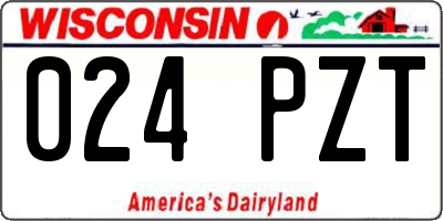 WI license plate 024PZT
