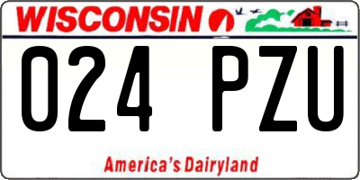 WI license plate 024PZU