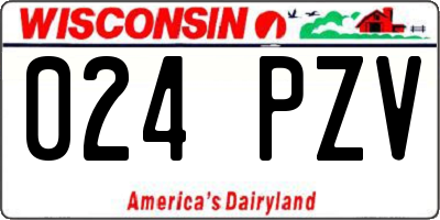 WI license plate 024PZV