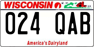 WI license plate 024QAB