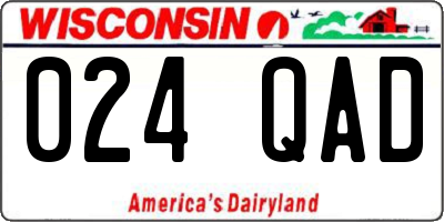 WI license plate 024QAD