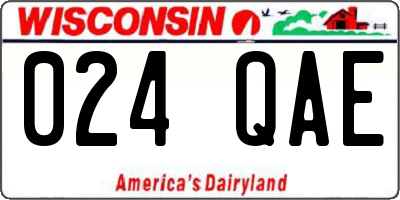WI license plate 024QAE