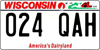 WI license plate 024QAH